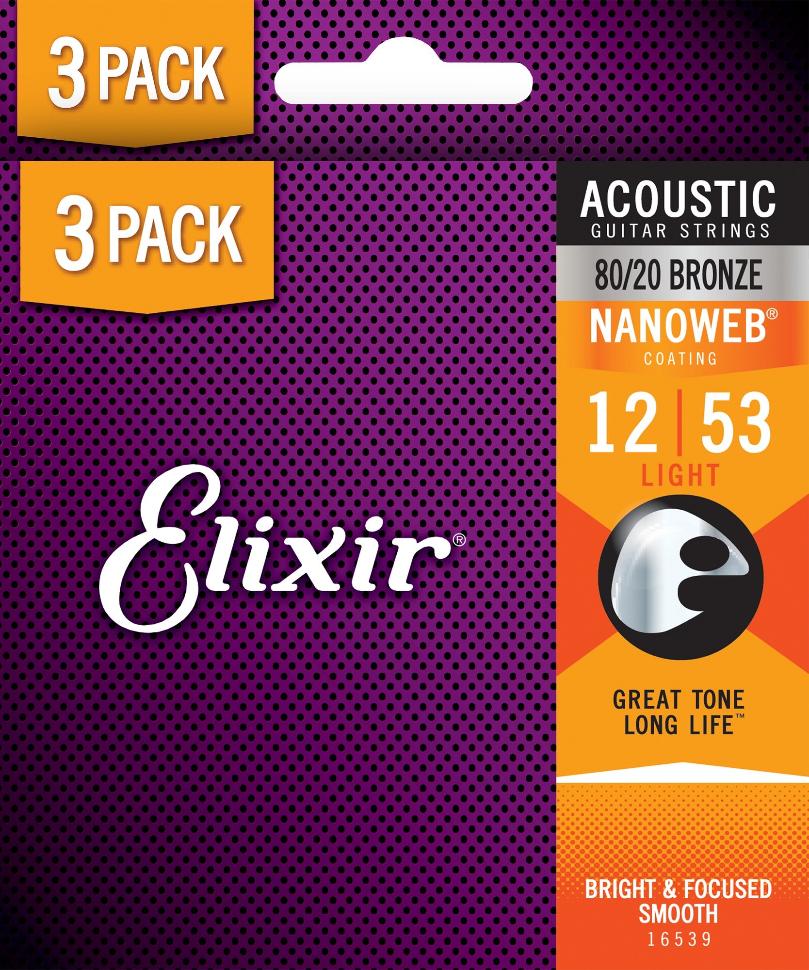 16539 3er Pack Acoustic 80/20 Bronze 012-053