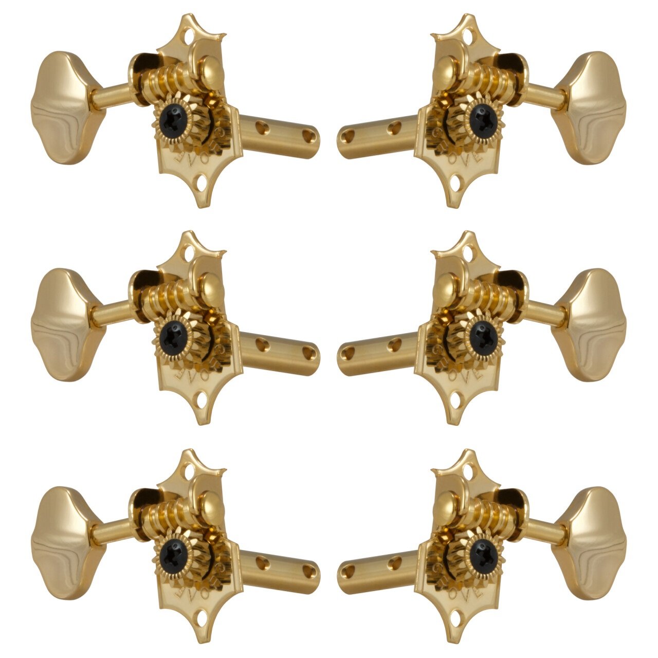 STA-TITE Horizontal, 3 L - 3 R gold, 6 pcs