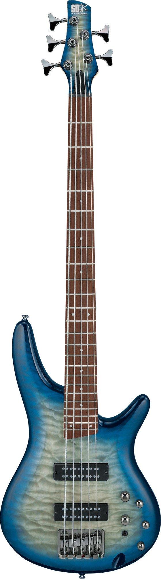 SR405EQM-SCB E-Bass 5-String Stained Cosmic Blue Starburst