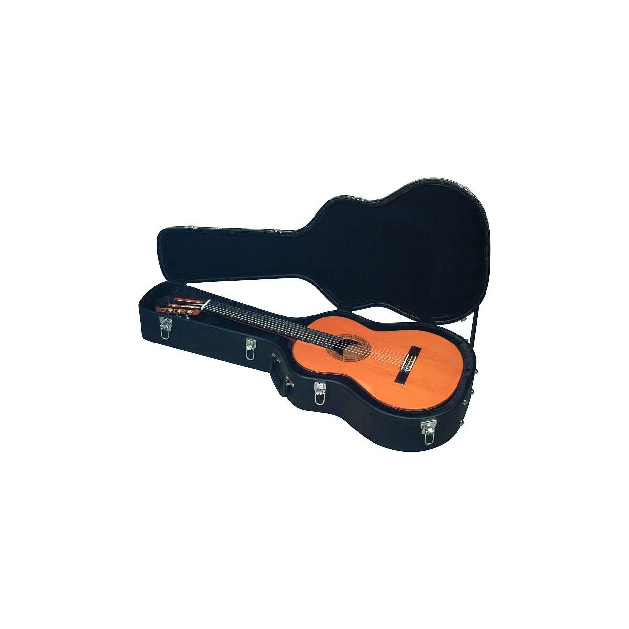RC 10608 Gitarrenkoffer Konzert Gitarre - Black Tolex