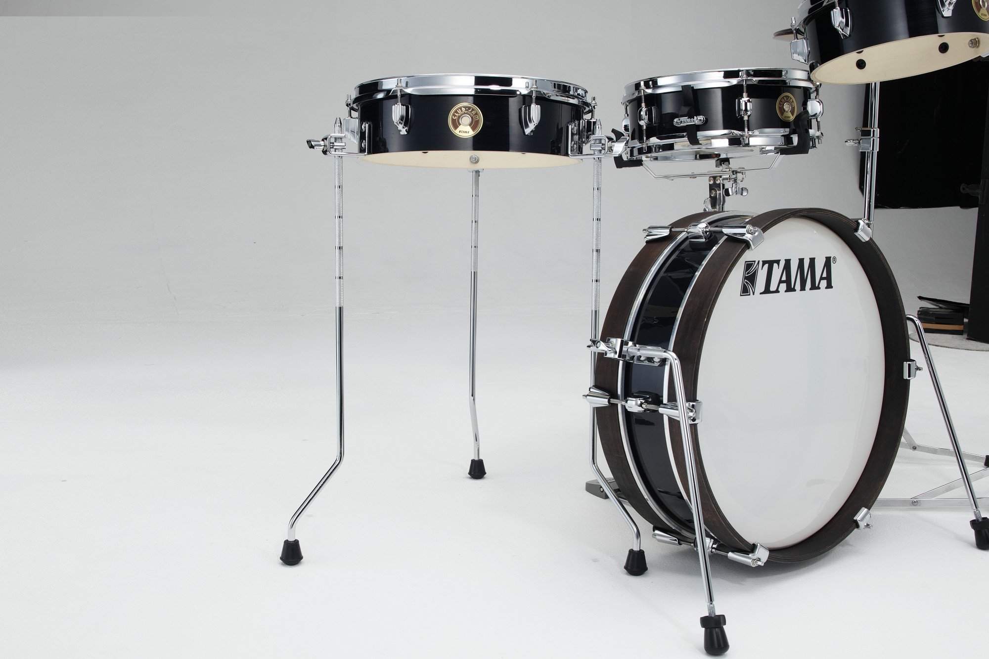 Club-Jam Pancake Drumset 4 teilig - Hairline Black/Chrom Hardware