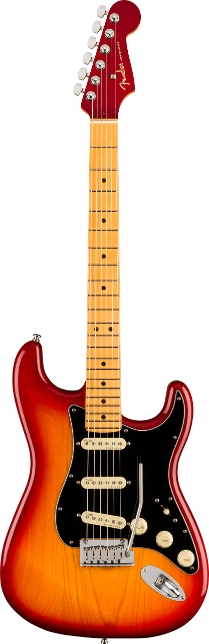 American Ultra Luxe Stratocaster®, Maple Fingerboard, Plasma Red Burst