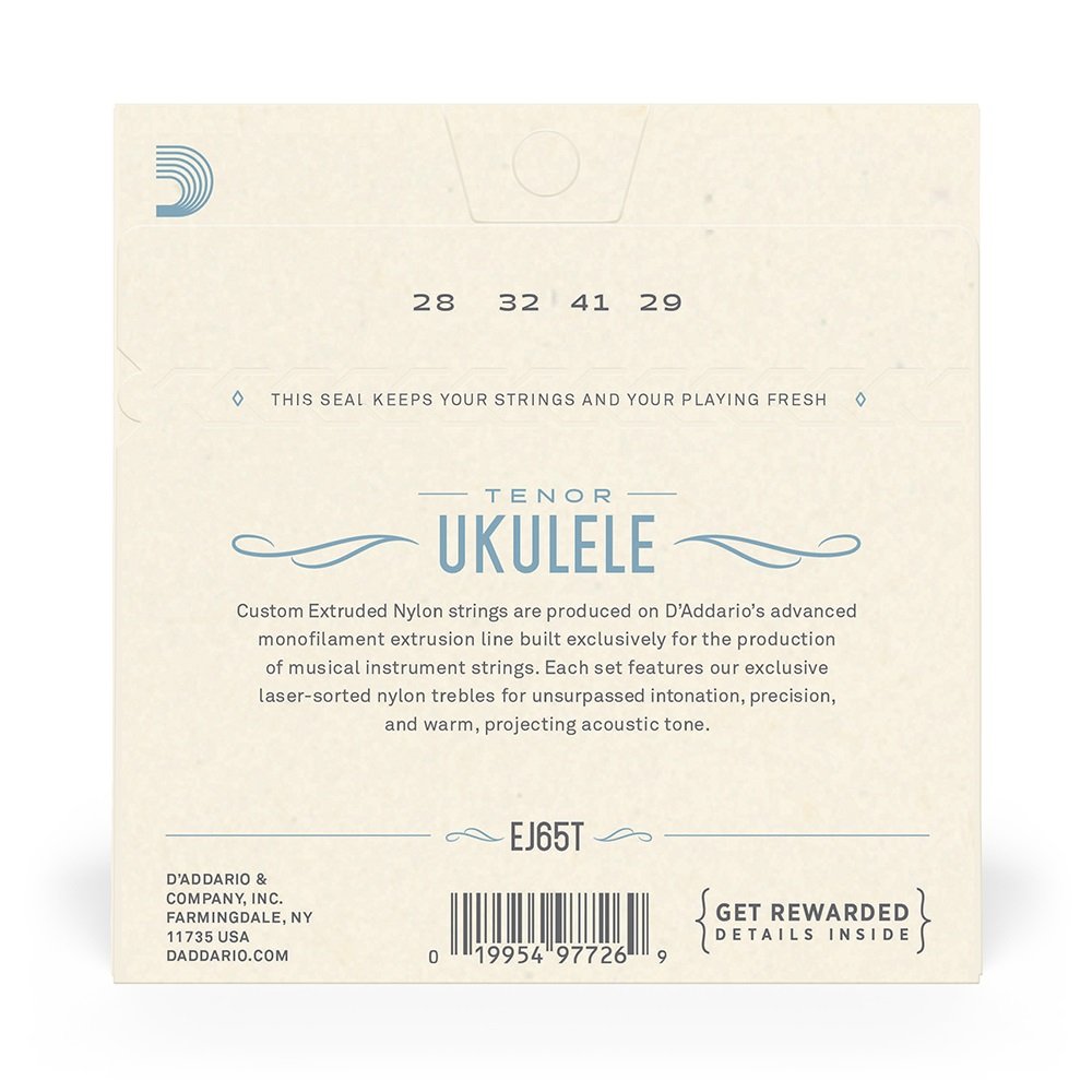 EJ65T Pro-Arté Custom Extruded Nylon Ukulele Strings, Tenor