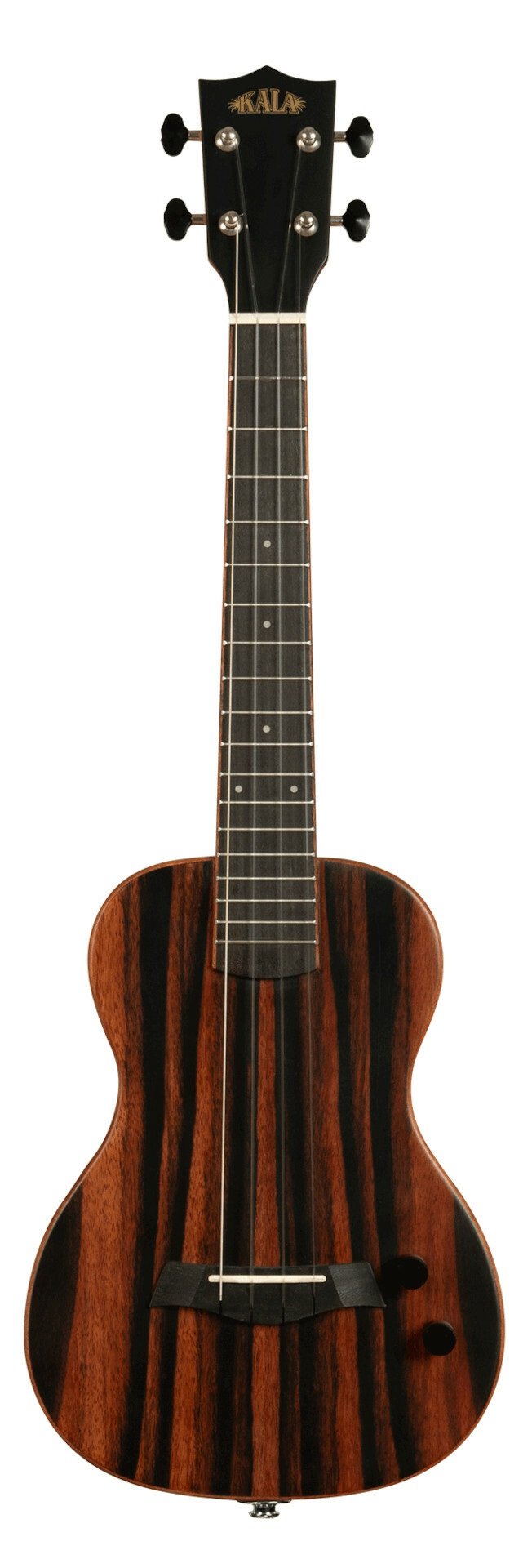 KA-SB-EBY-T - Solid Body Electric Striped Ebony Tenor Ukulele, with Bag