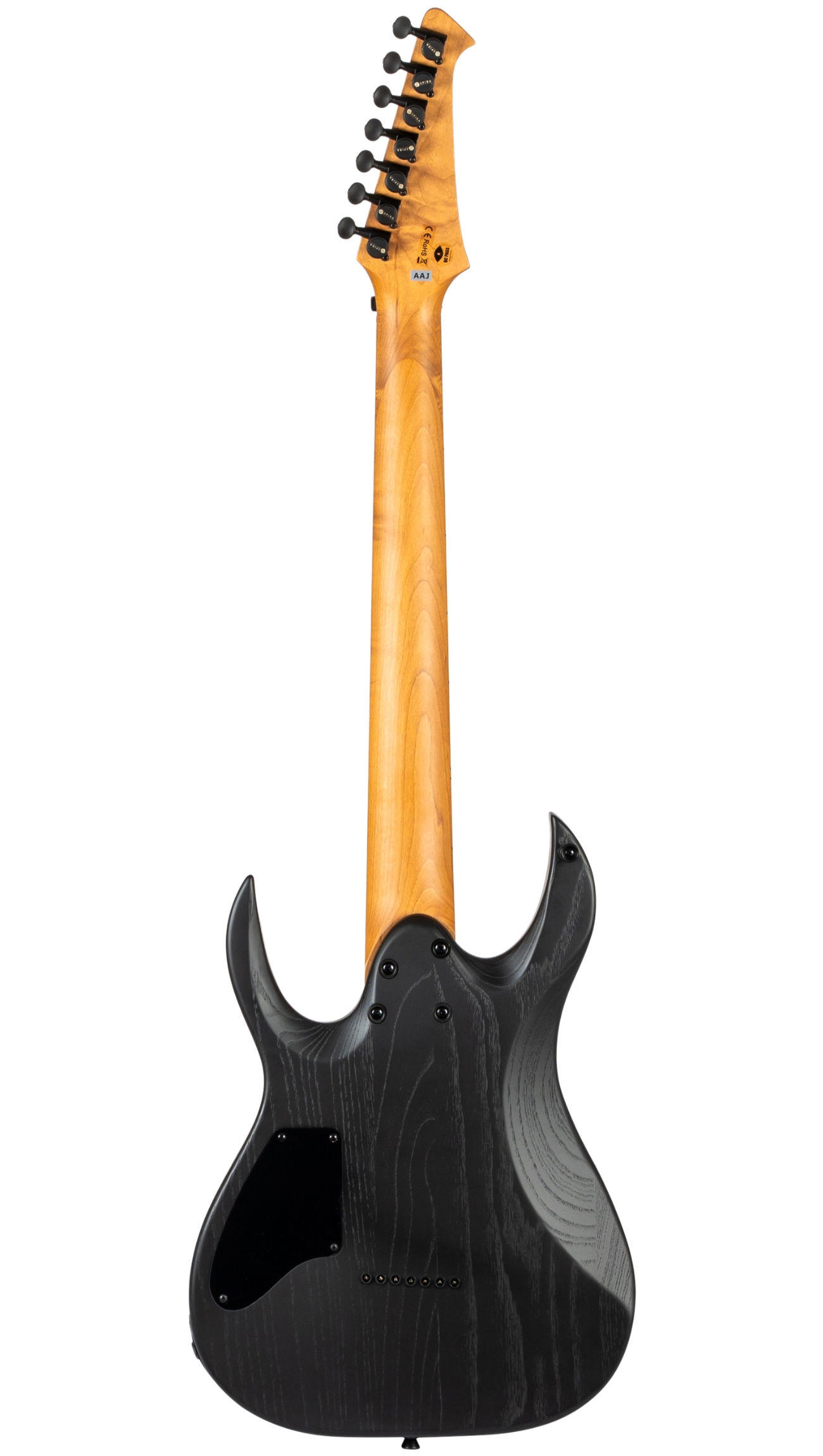S-607 ABK 7-String E-Gitarre Swamp Ash Black Stainless Steel