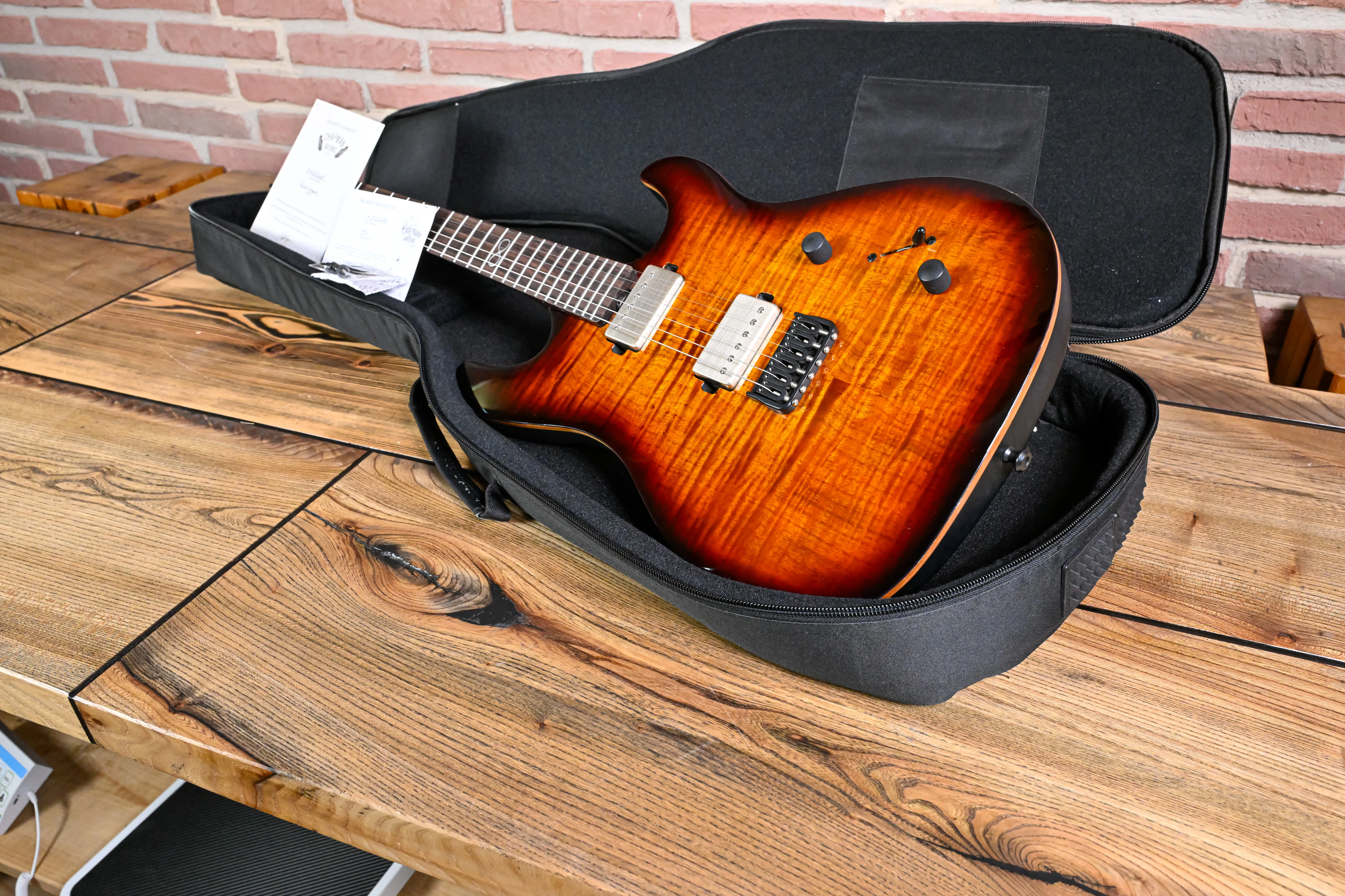 Chapman Scout Legacy Tiger Eye Burst Guitar