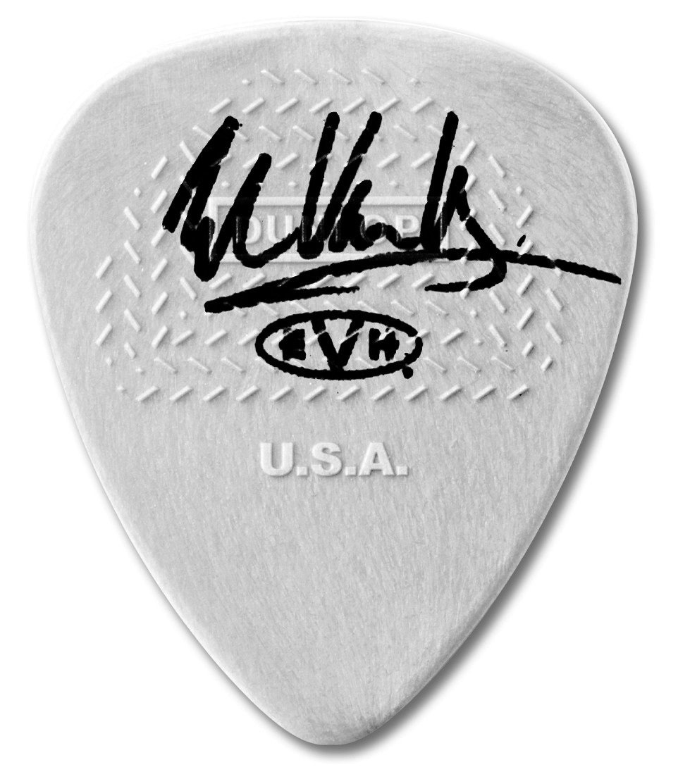 EVH White With Black Stripes VH I Max-Grip Picks, Refill Bag, 24 pcs., 0.60 mm