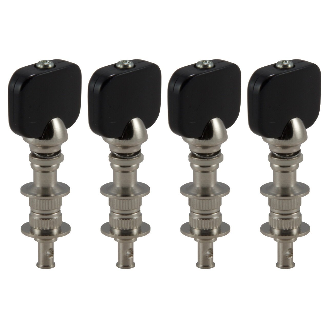 870 Sta-Tite Dulcimer Pegs with Black Button - 4 pcs. - Nickel