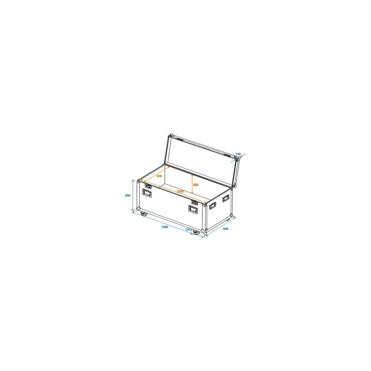 ROADINGER Universal-Tour-Case 120cm mit Rollen Profi