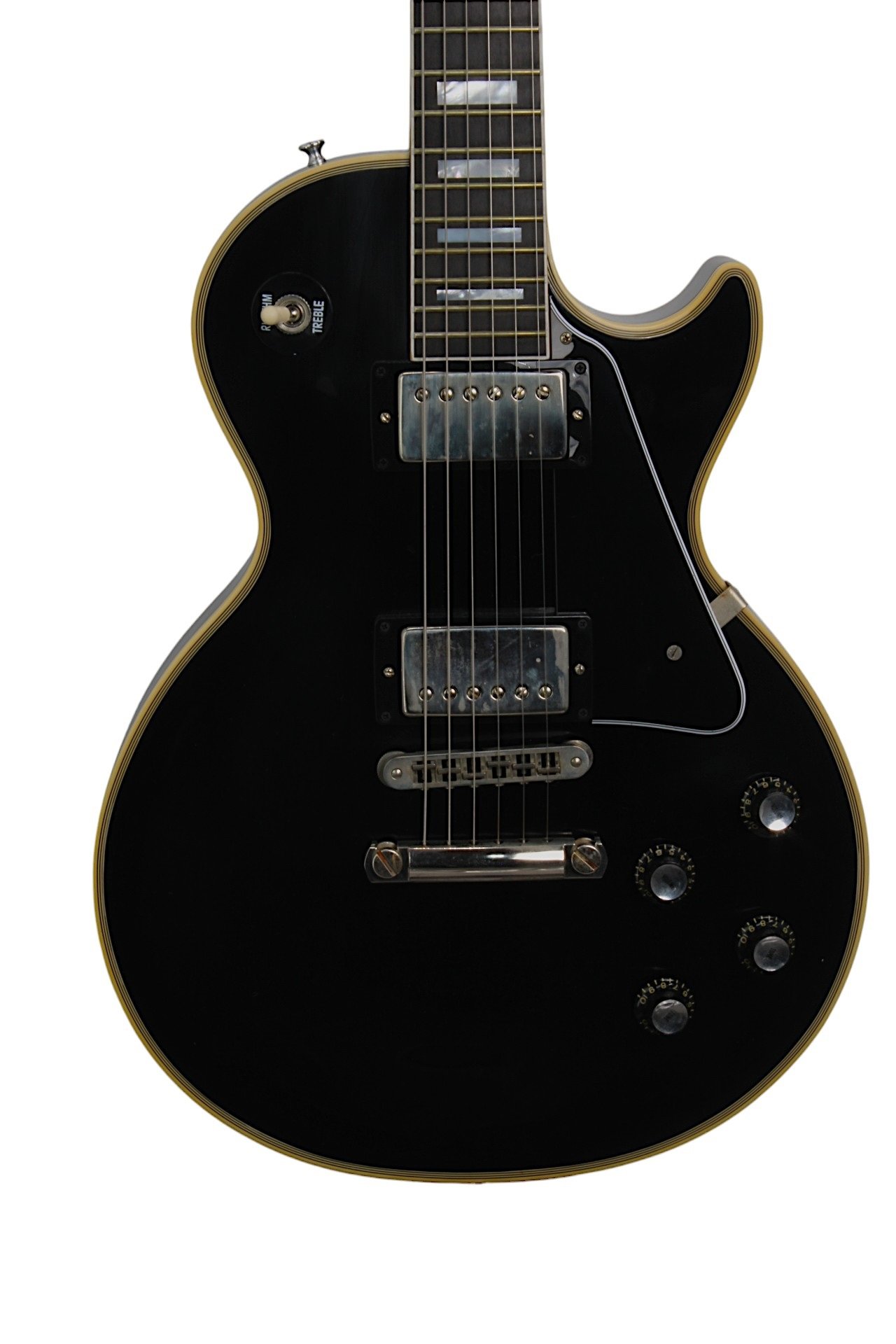 Les Paul Custom Ebony with Antique Binding, VOS NH