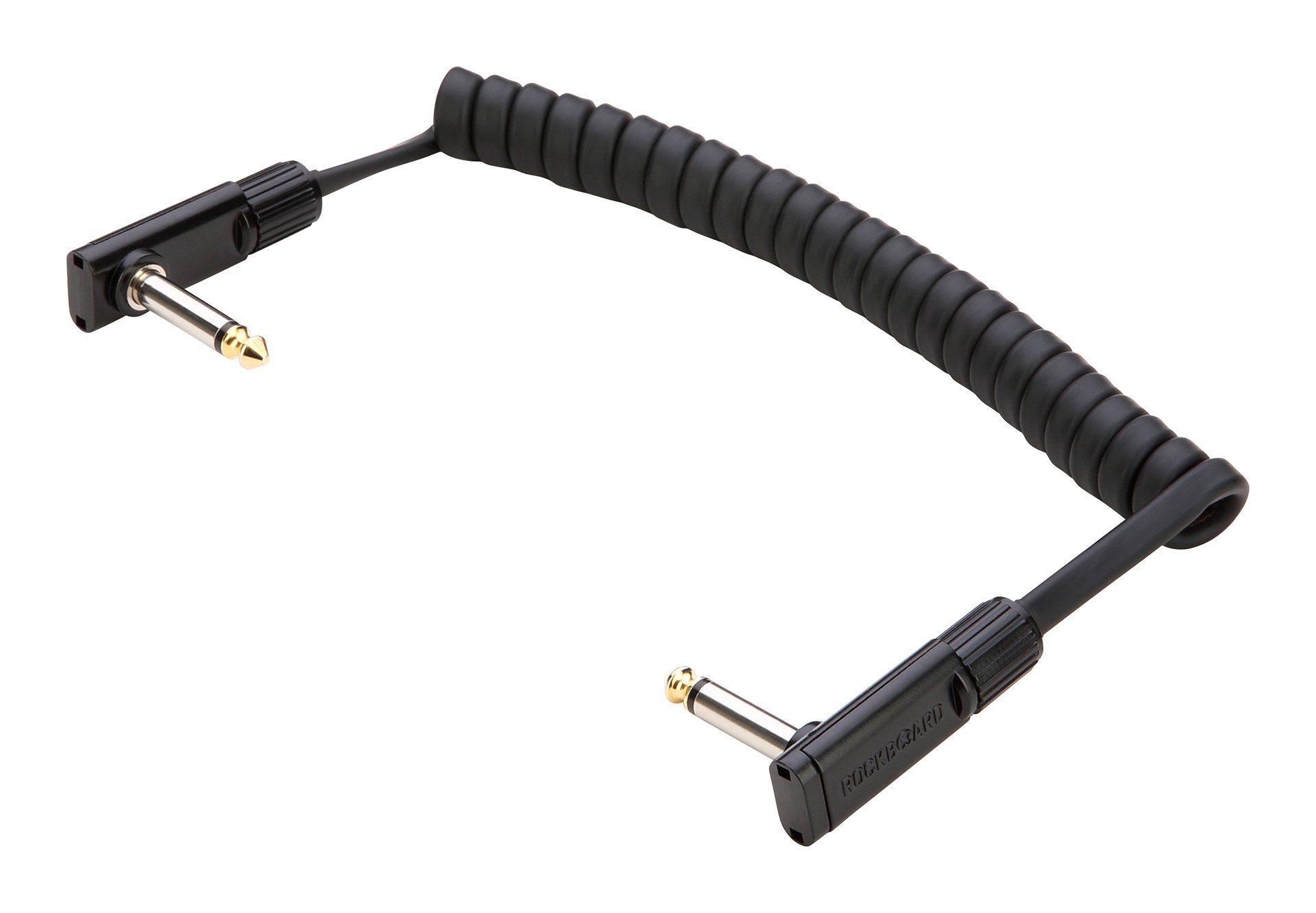 Black Coiled Series Flat Patch Cable - 100 cm / 39 3/8"