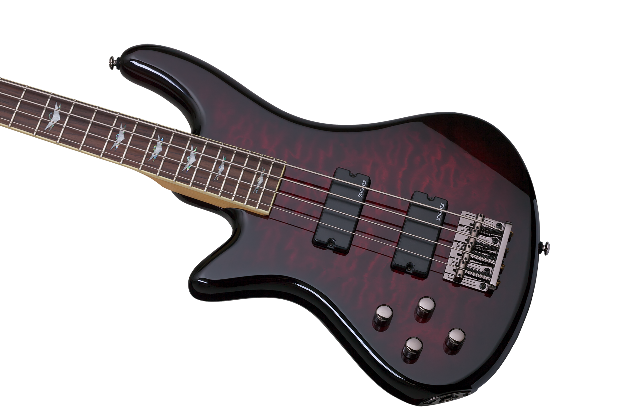 Stiletto Extreme-4 Linkshänder Bass Black Cherry