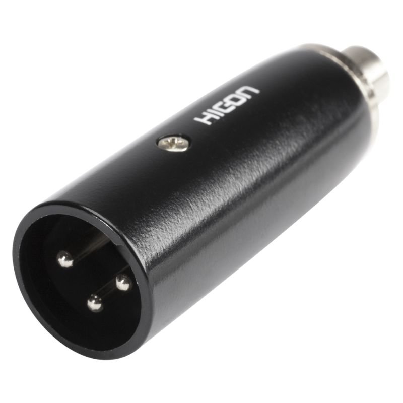 Cinch female/XLR 3-pol male gerade, schwarz