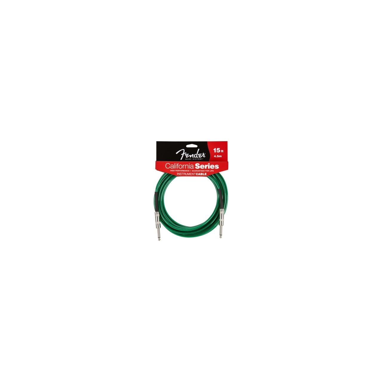 4,5m California Instrumenten Kabel - Surf Green