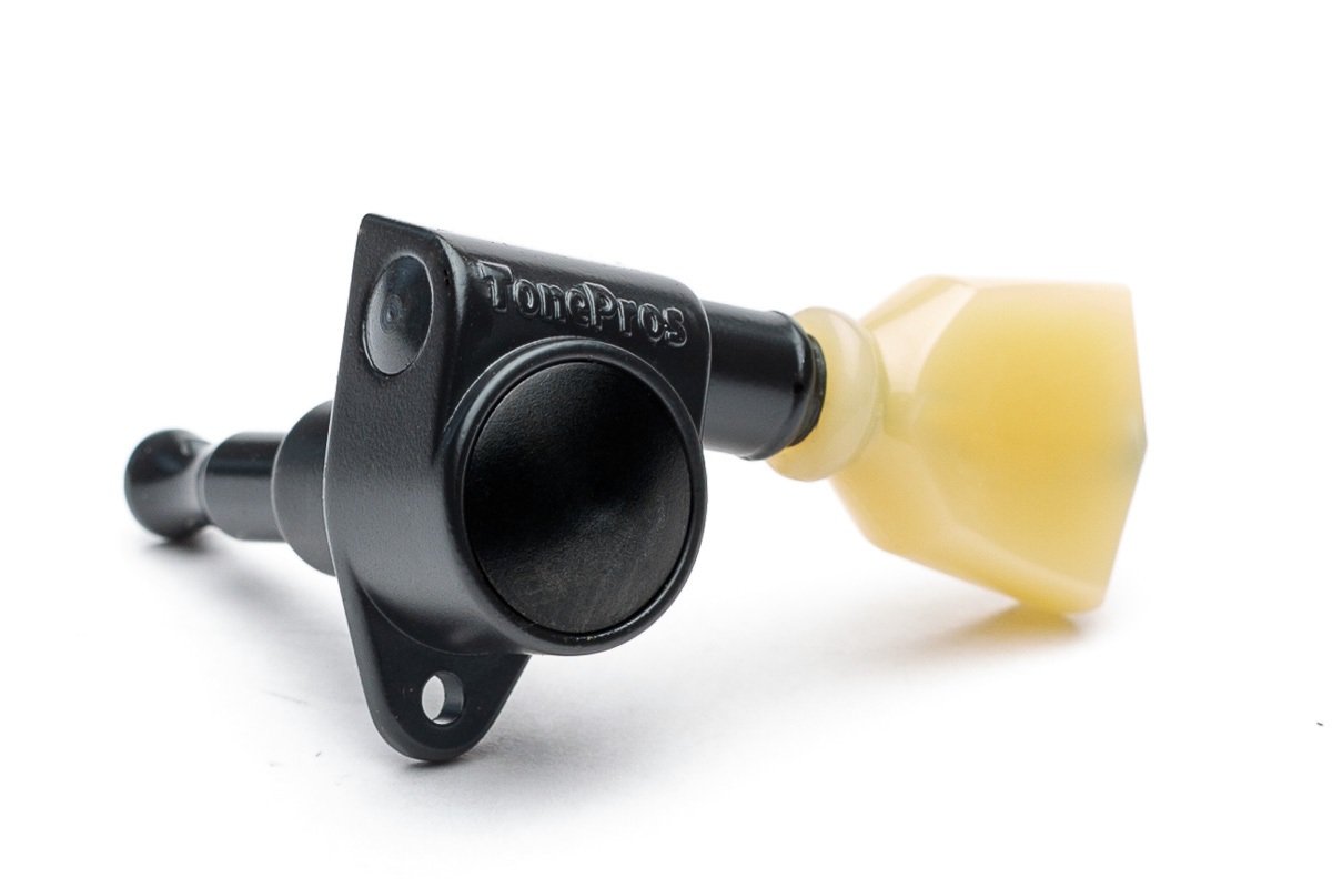 GKH330 Tuner with 20:1 Gear Ratio and Vintage "Butterscotch" Keystone Button - Guitar Machine Heads,