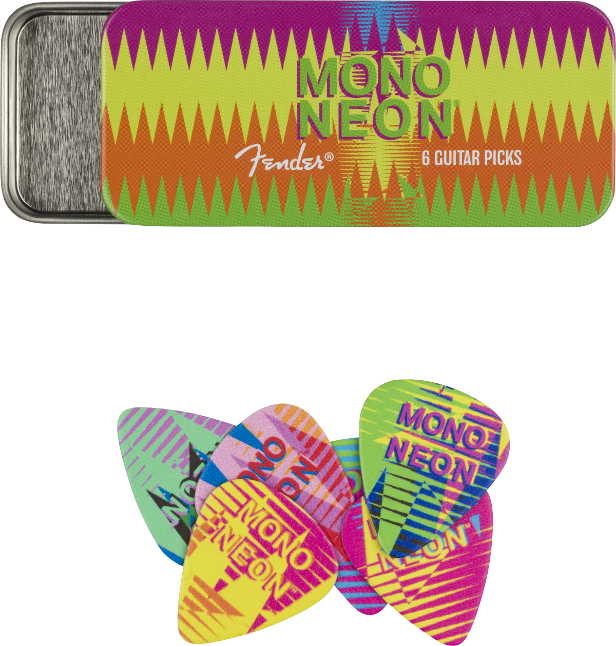 MonoNeon Pick Tin, Medium, Set of 6