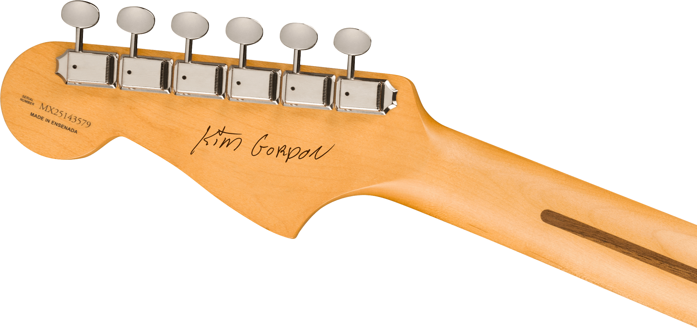 Gitarrenkopf, Ahornholz, sechs Saiten, Mechaniken, Kim-Gordon-Signatur