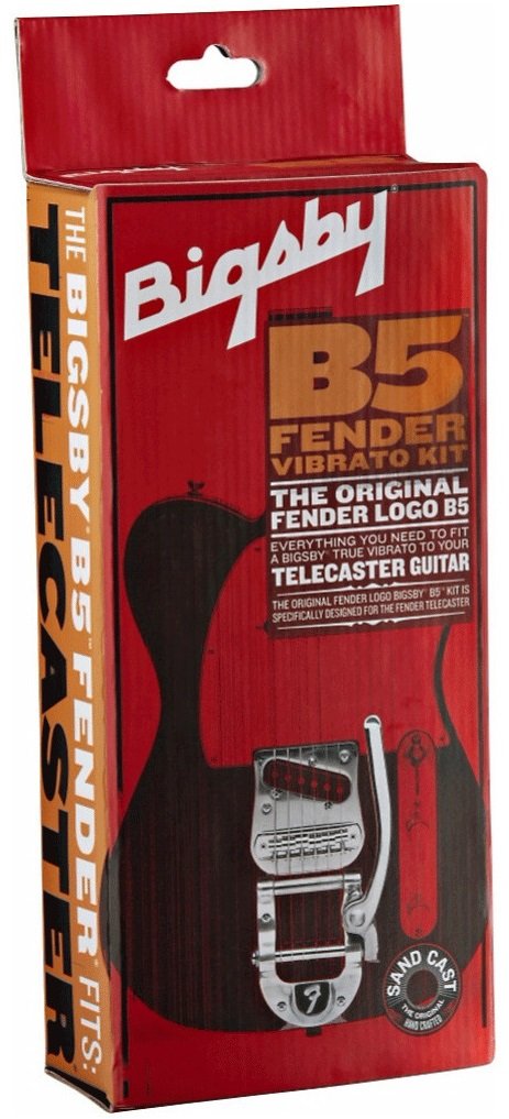 B5 Vibrato Kit with Bridge for original Fender T-Style Models - Flat Top Solid Body Guitars - Alumin