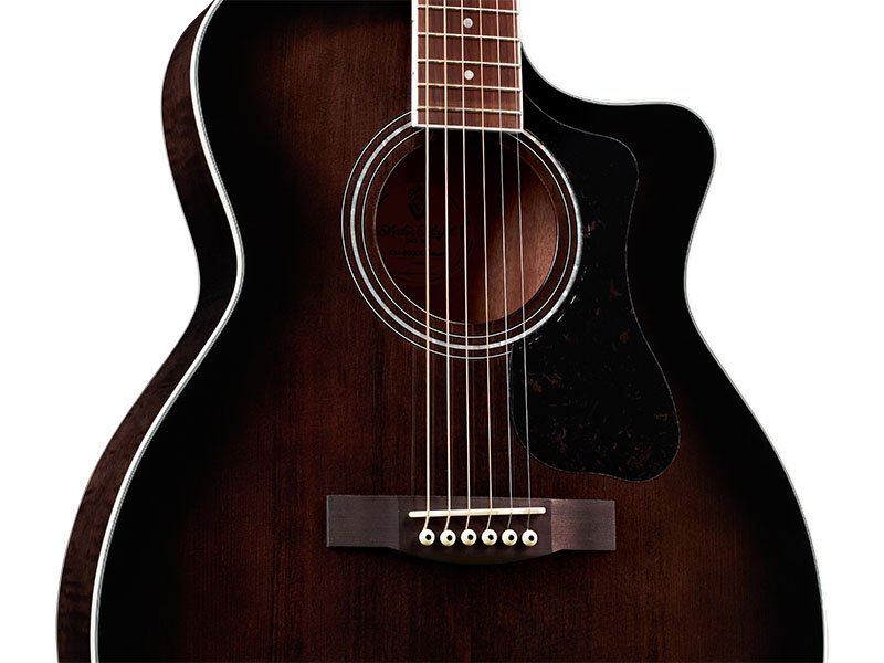 OM-260CE Deluxe Flamed Mahogany Trans Black Burst