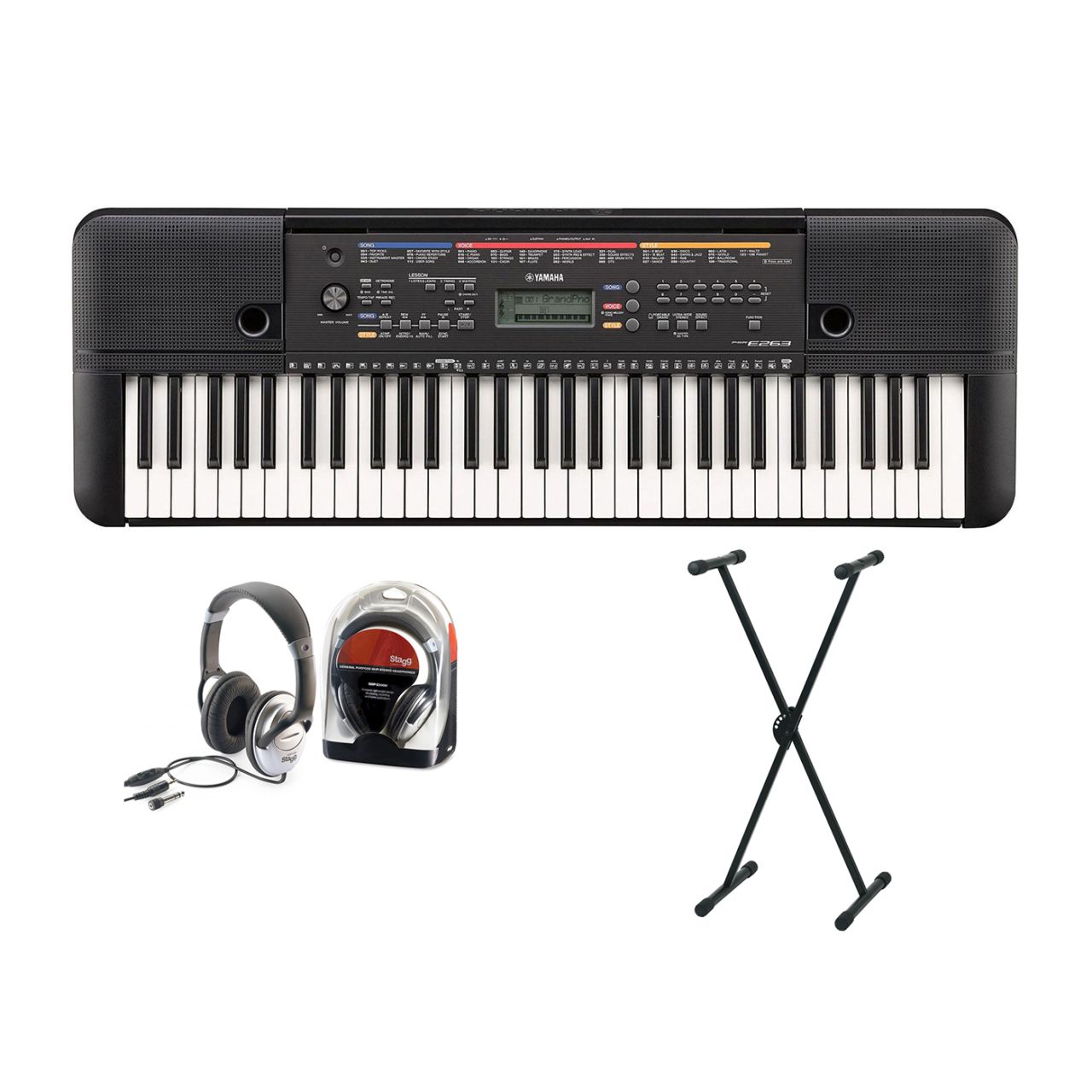 PSR-E263 Keyboard Set mit Ständer und Kopfhörer