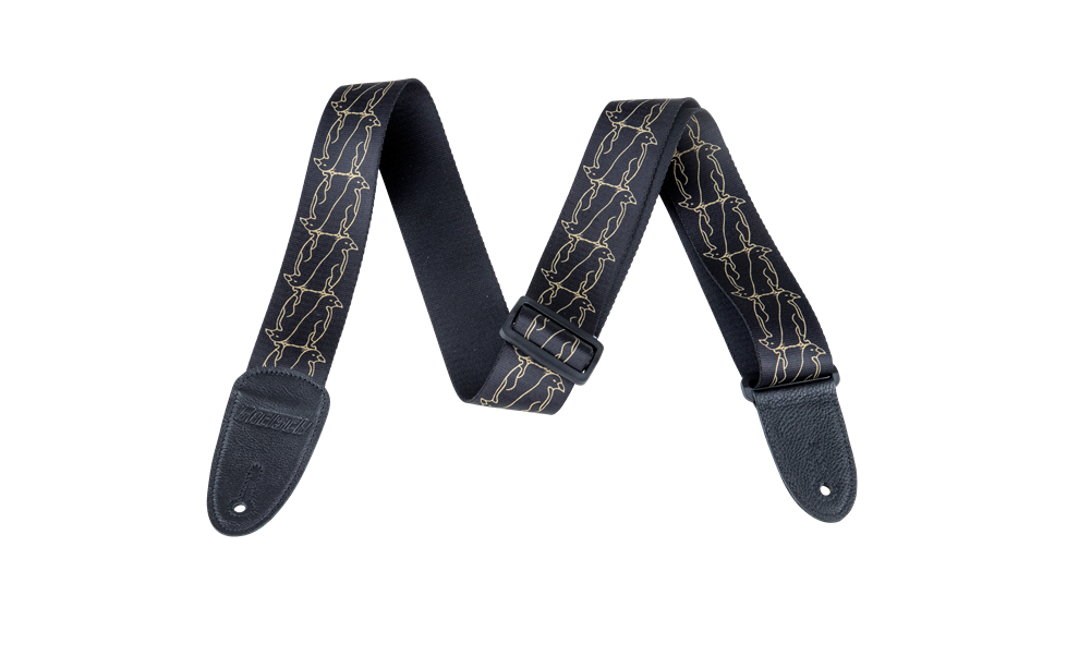 Alternating Black Penguins Strap, Gold