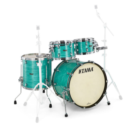 Starclassic Maple Shell Kit 4 teilig - Surf Green Silk/Chrom Hardware