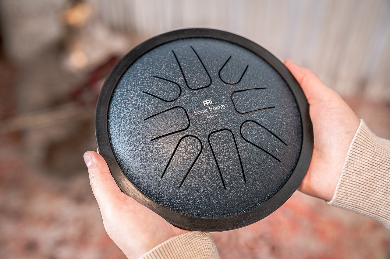 Small Steel Tongue Drum G Moll, 8 Töne - marineblau