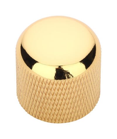Split Shaft Potentiometer Dome Knob (Star Insert) - Nickel