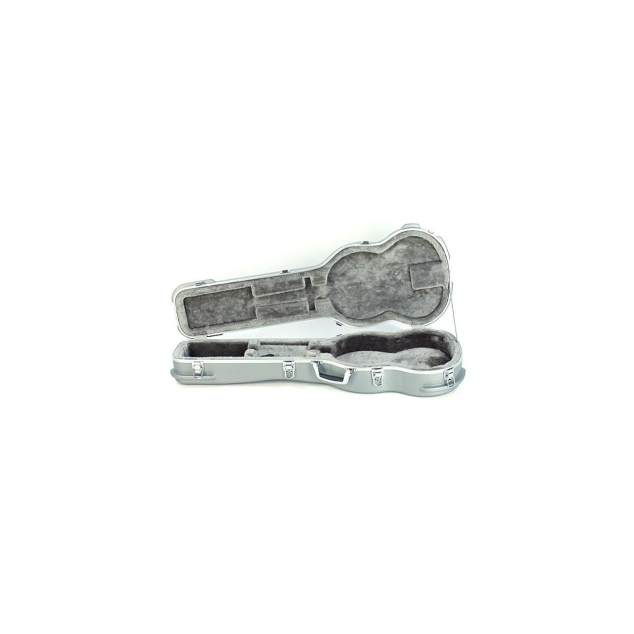 ABS Premium Double Cut Style Guitar Silver curved shape