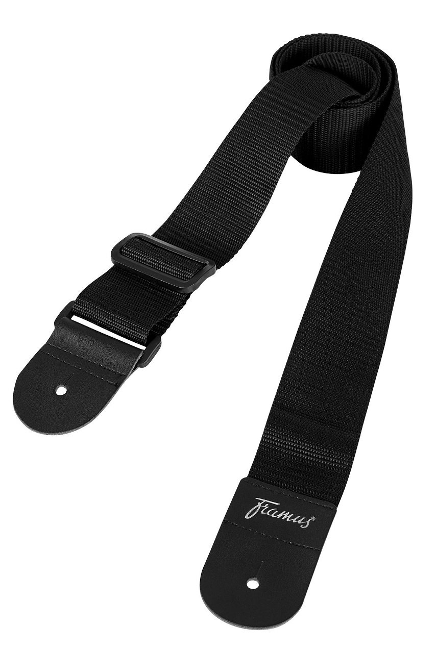 Nylon Guitar Strap Black, 50 mm Width