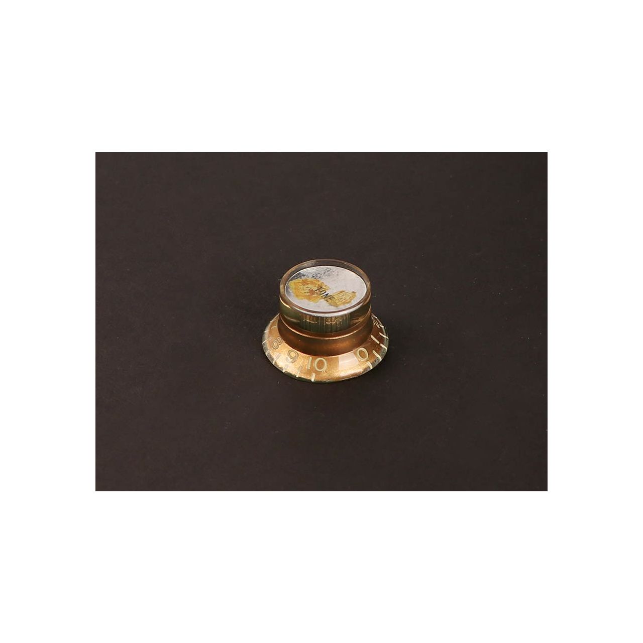 Potiknopf, LP/SG style, gold with silver cap, relic, Tone, inch size for USA pots