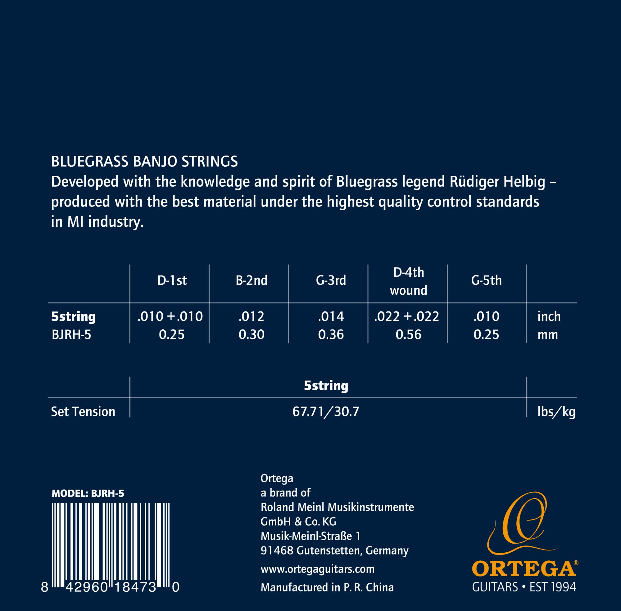 Rüdiger Helbig Signature Bluegrass Banjo Strings - Medium