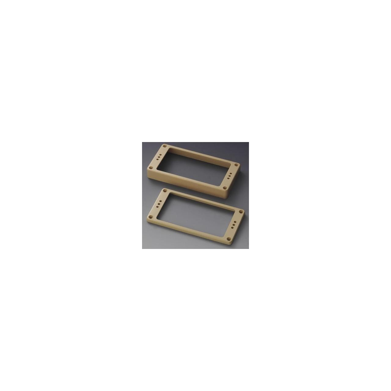 Humbucker Rahmen, 3-Loch, Kunststoff gerade, creme, hoch