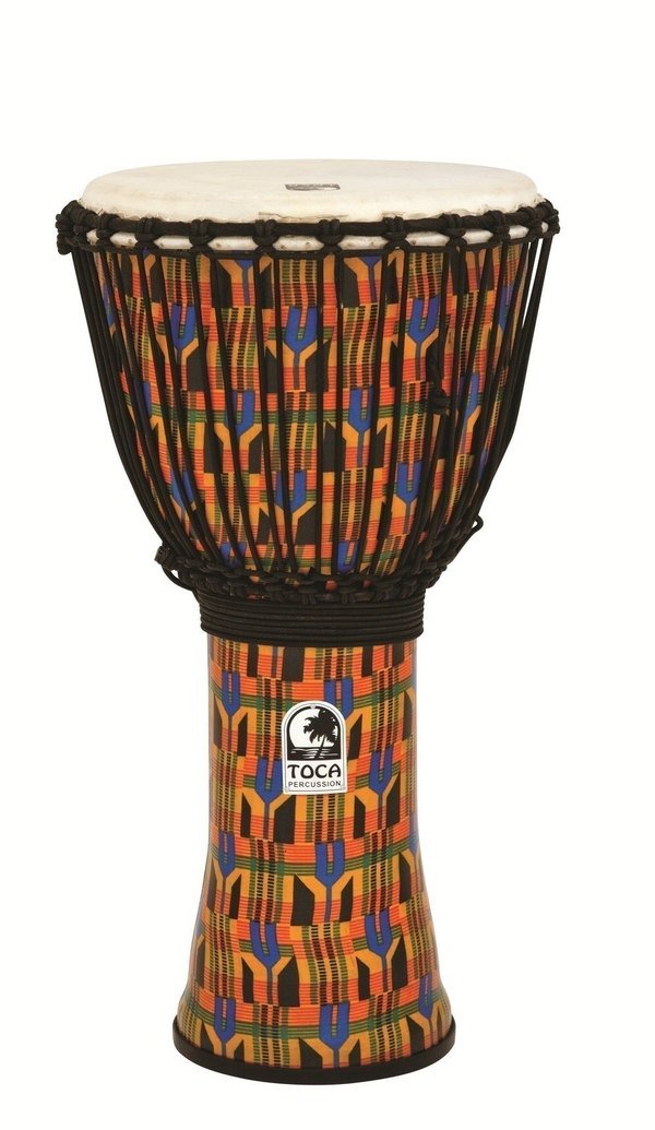 Djembe Freestyle - Rope Tuned - Kente Cloth SFDJ-12K