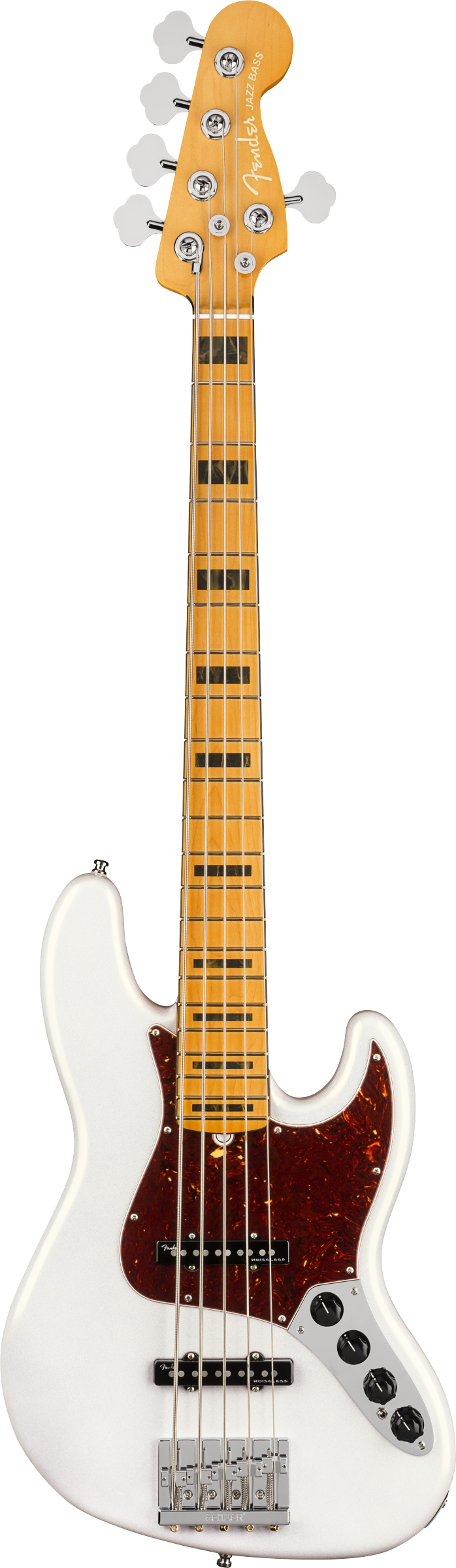 American Ultra Jazz Bass® V, Maple Fingerboard, Arctic Pearl