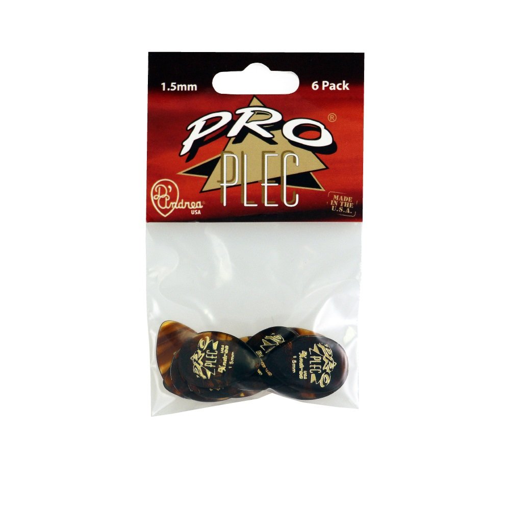Pro Plec Picks - 358 Shape (PRO-6358), 6 pcs Pick Pack, 1.50 mm, Shell
