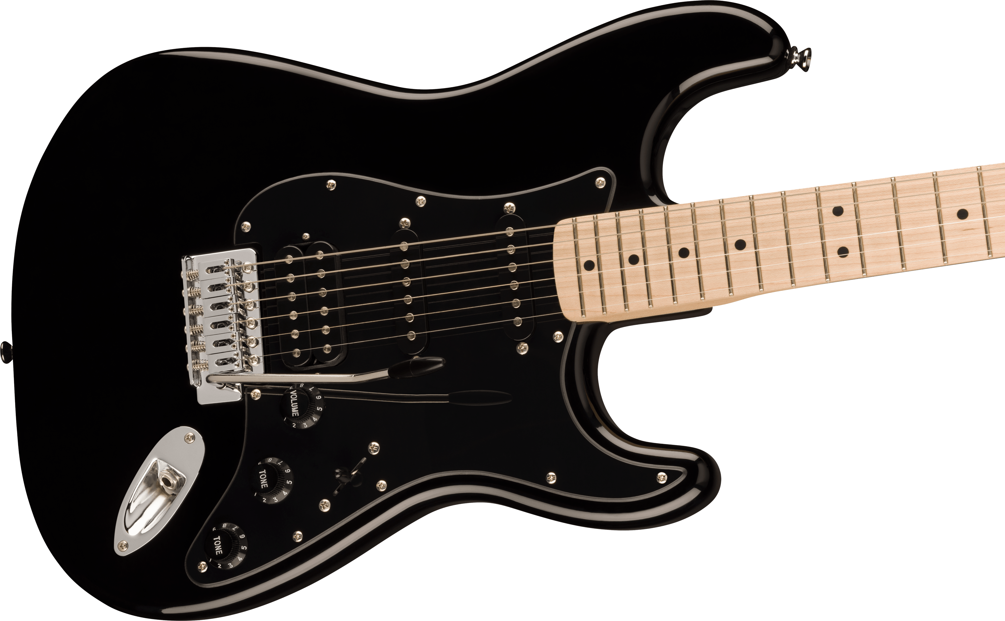 Sonic Stratocaster HSS Maple Fingerboard Black