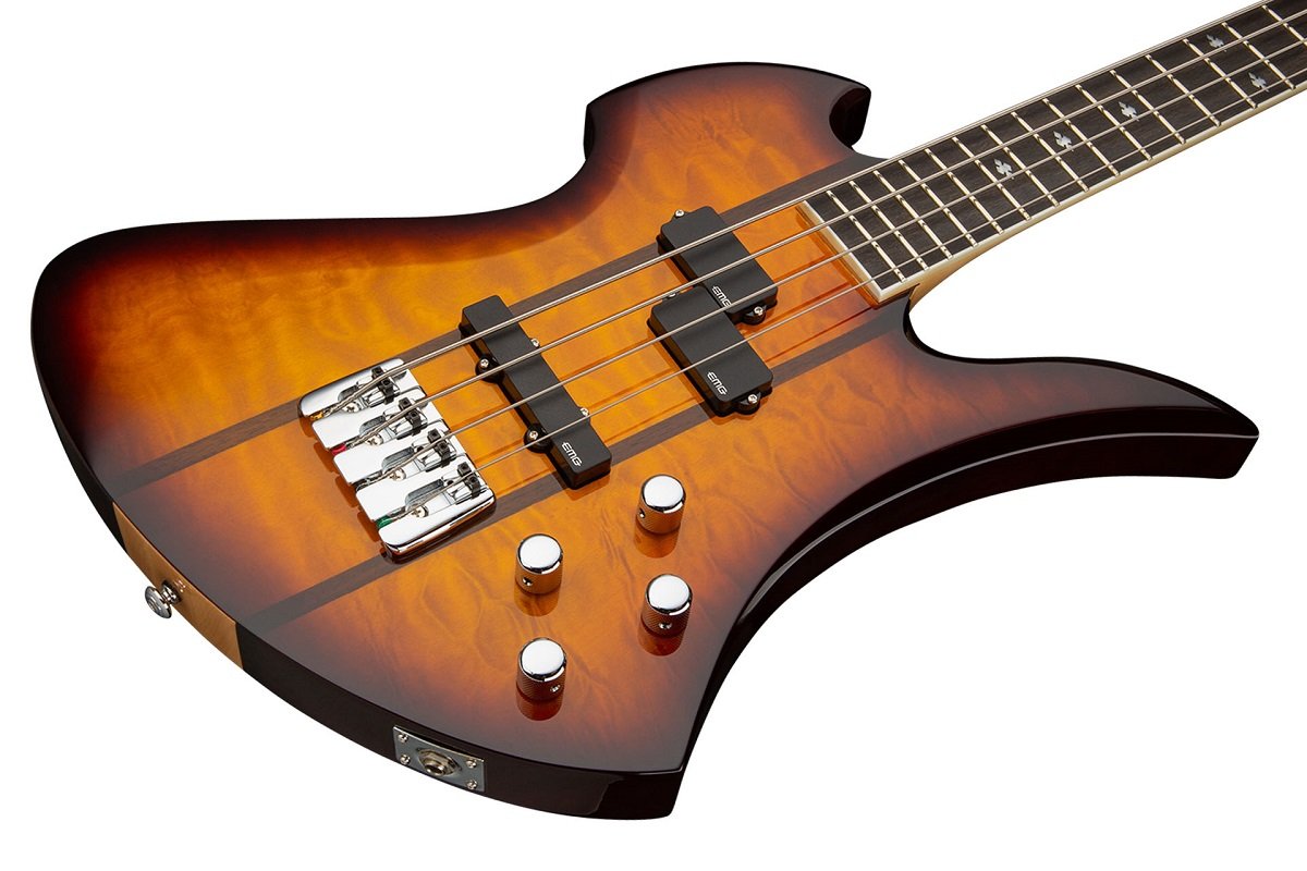 Heritage Classic Mockingbird Bass 4-String - Quilted Maple Top Tobacco Burst