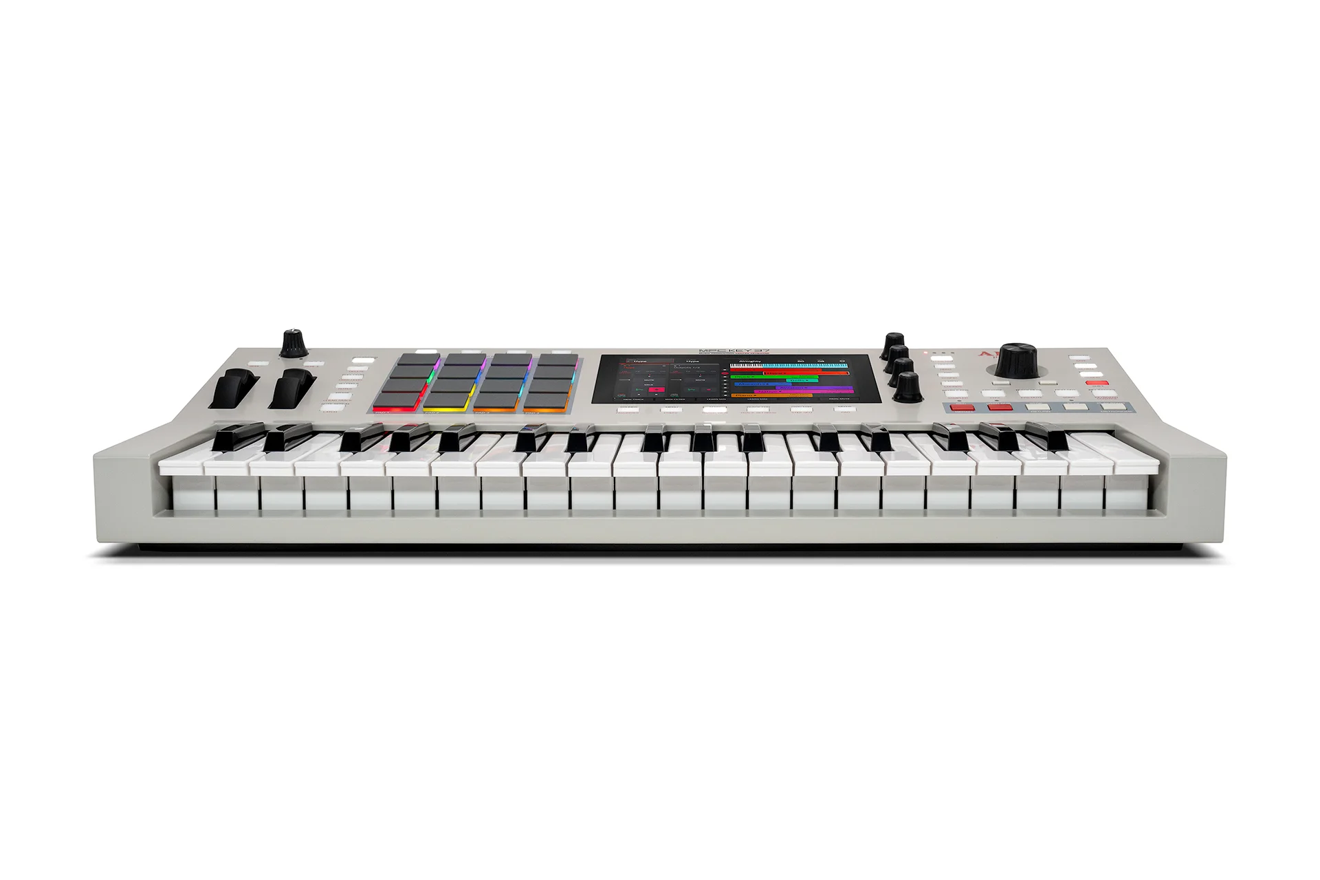 Akai MPC Key 37 G2 von vorne auf weißem Hintergrund