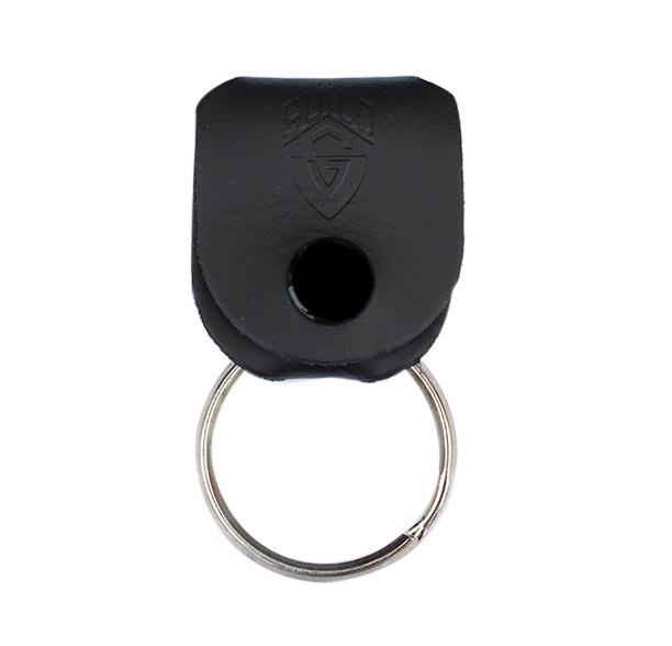 Leather Pick Holder Keychain Black