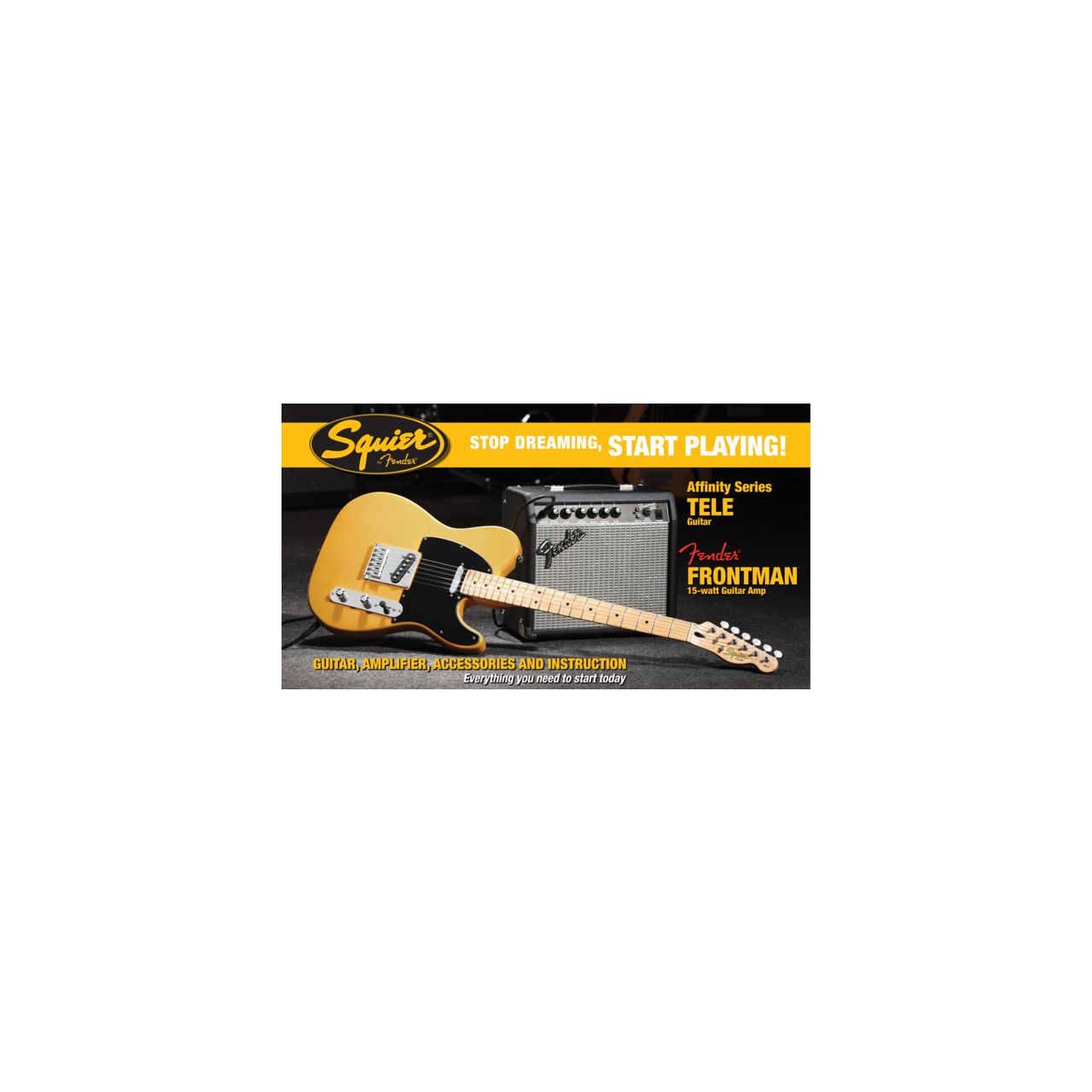 Affinity Set Tele BTB / Fender Frontman 15G Amp - Einsteiger E-Gitarren Set