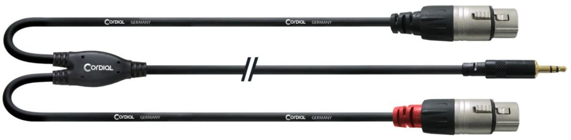 CFY 3 WFF Adapterkabel 3 m Klinke 3,5 mm stereo/2 x XLR-female