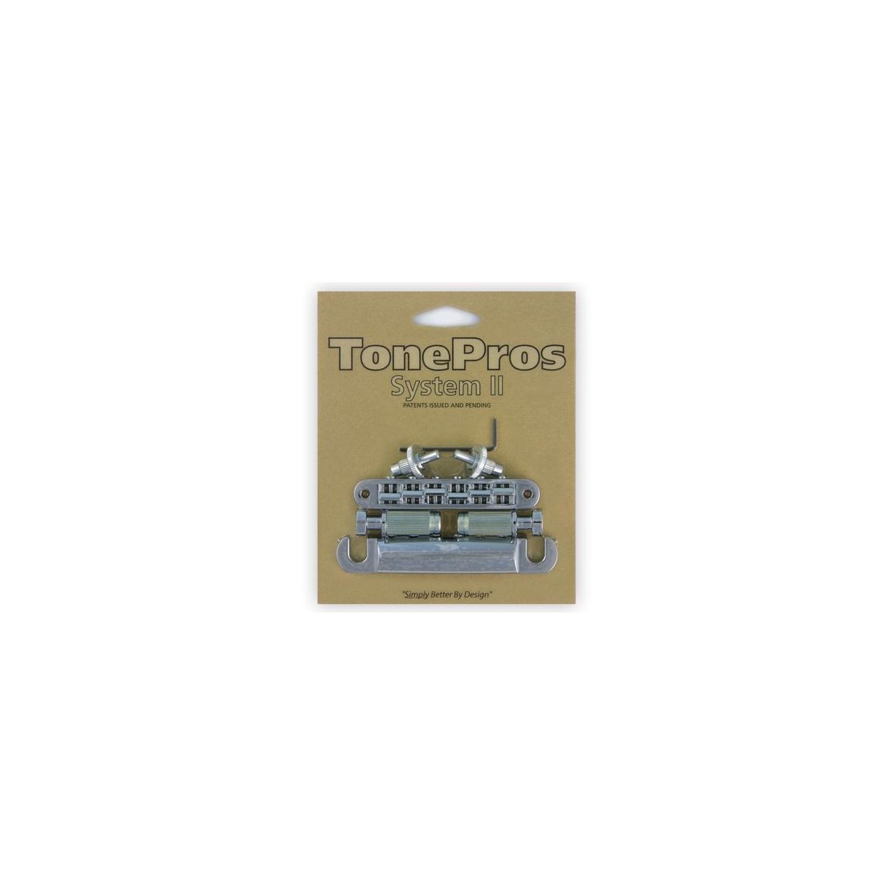 LPS02 - Bridge and Tailpiece Set - Chrome 