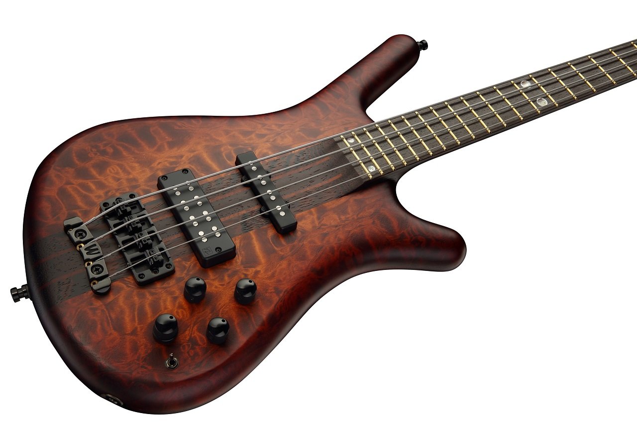 Warwick Masterbuilt Streamette Neck-Through, Limited Edition 2022, 4-String - Special Amberburst Tra