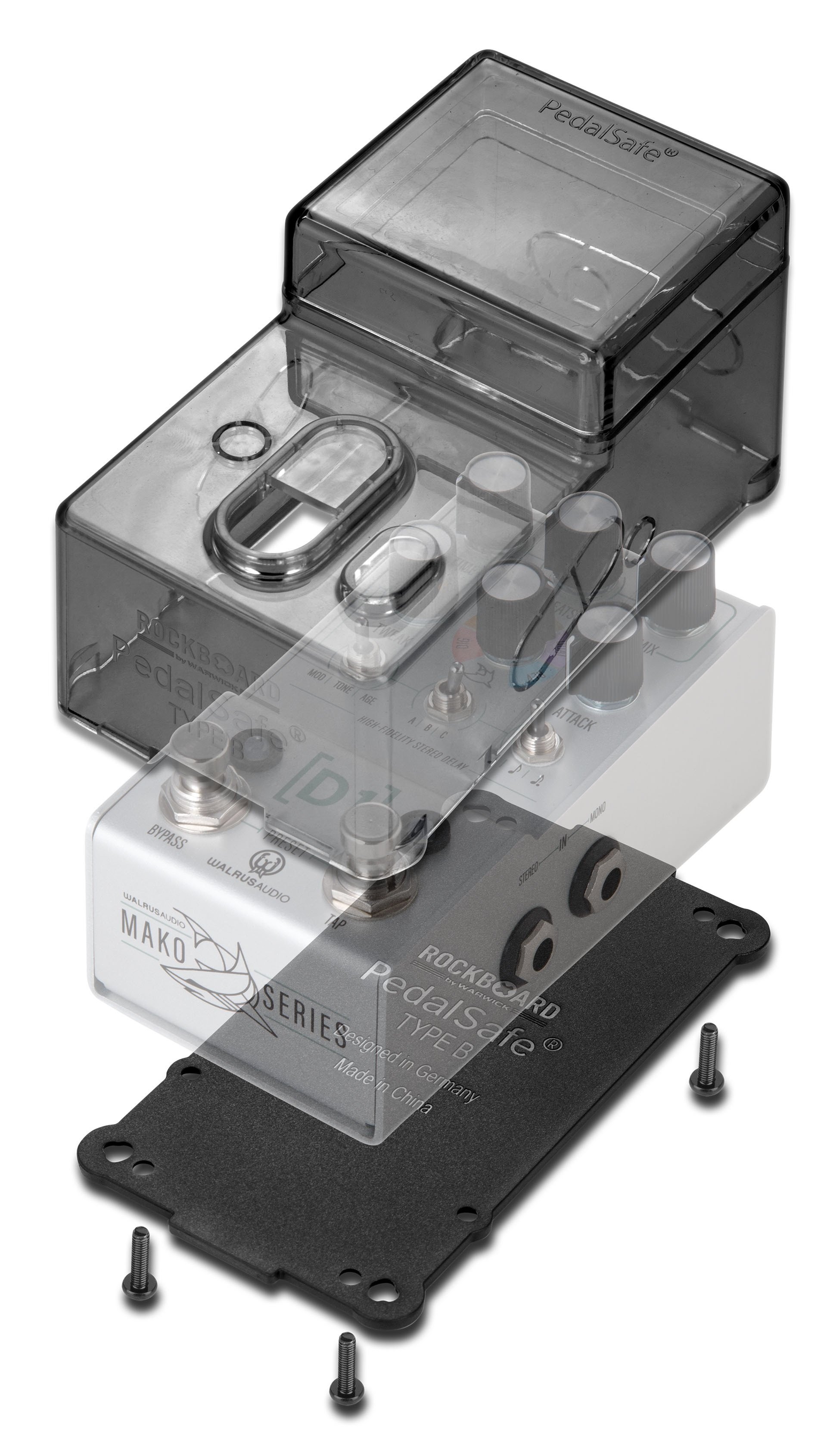 PedalSafe Type B1 - Protective Cover and Universal Mounting Plate