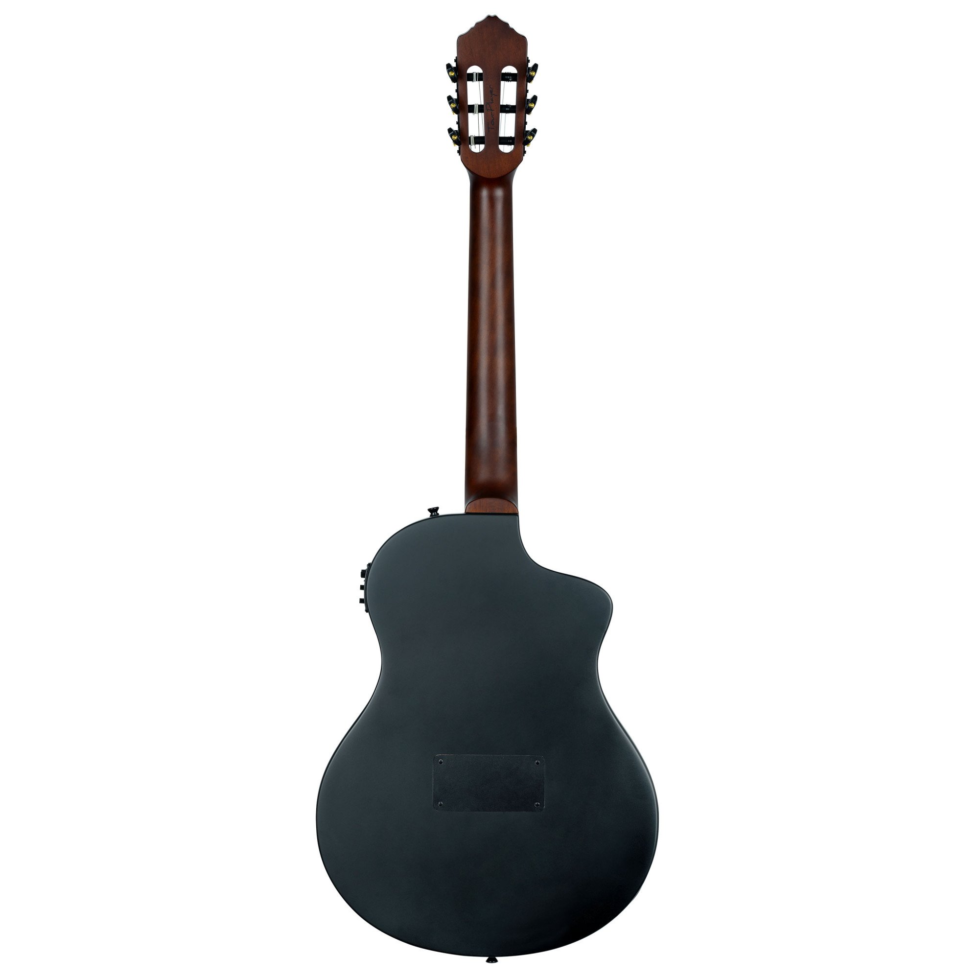 TourPlayer DeLuxe Nylon String Gitarre 6 String Lefty - Fichte Schwarz + Bag