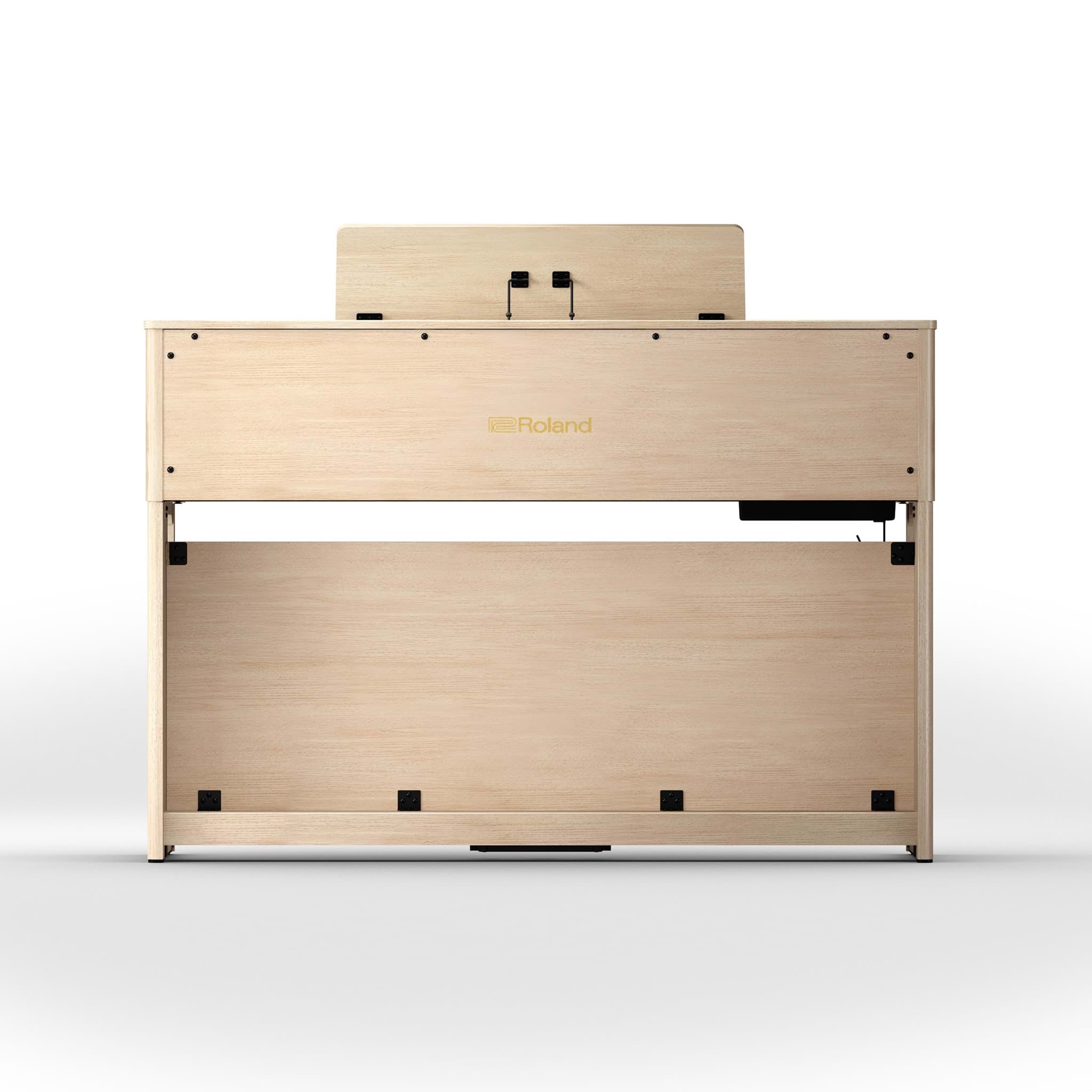 Roland HP704-LA Digitalpiano – Rückansicht mit Lautsprechersystem und elegantem Gehäuse