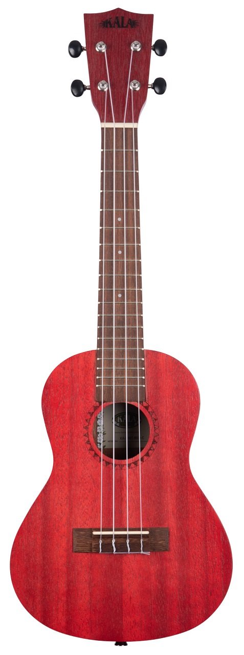 KA-MRT-RED-C - Adobe Red Watercolor Meranti Concert Ukulele