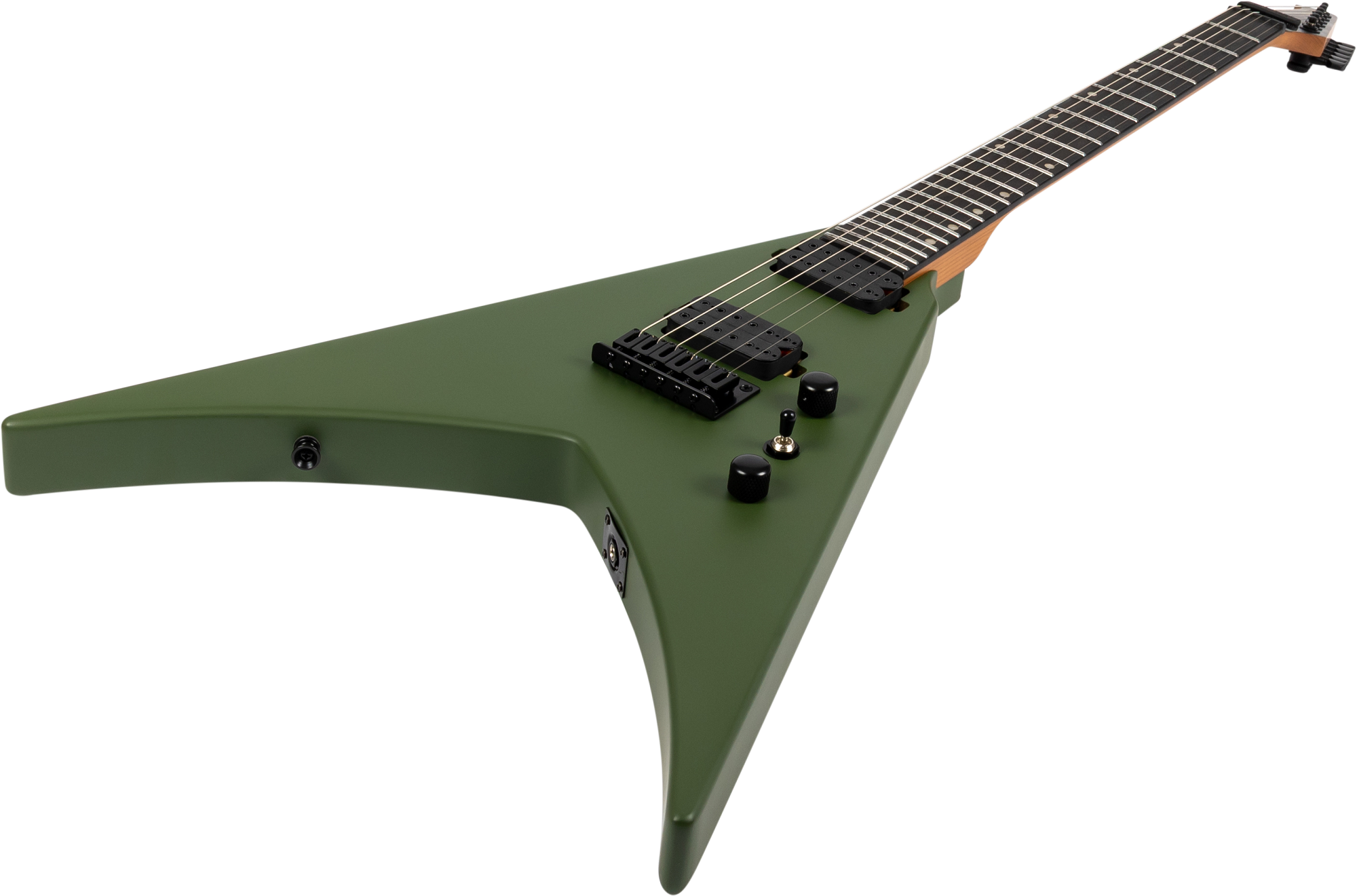 Spira V-400 – Griffbrett mit 24 Jumbo-Bünden und Dot-Inlays