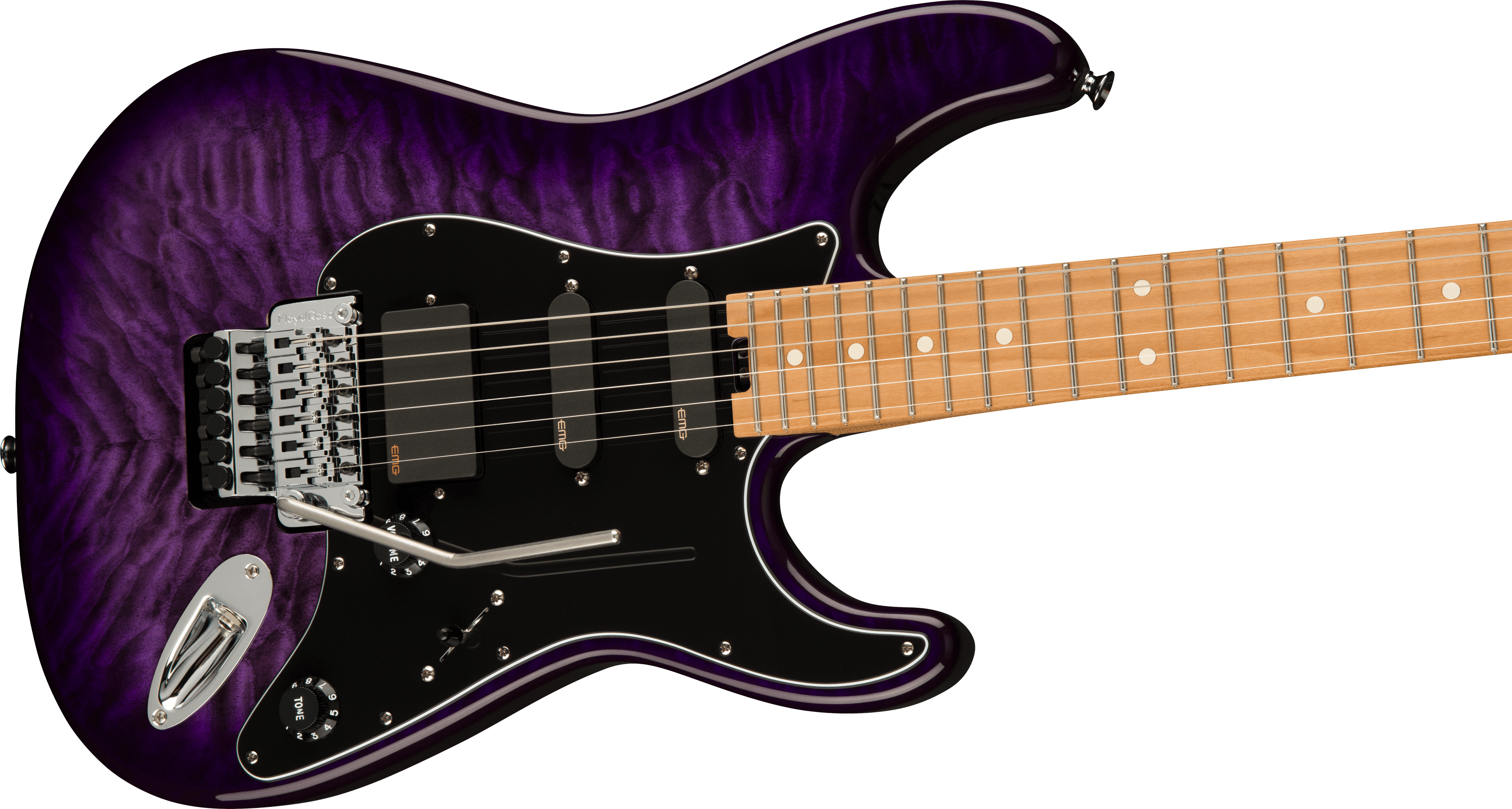 Marco Sfogli Signature Pro-Mod So-Cal Style 1 HSS FR CM QM,Transparent Purple Burst